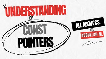 Understanding of Constant Pointers.