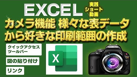 【Excel】カメラ機能 様々な表データからお好みの印刷範囲の作成【エクコぺ】