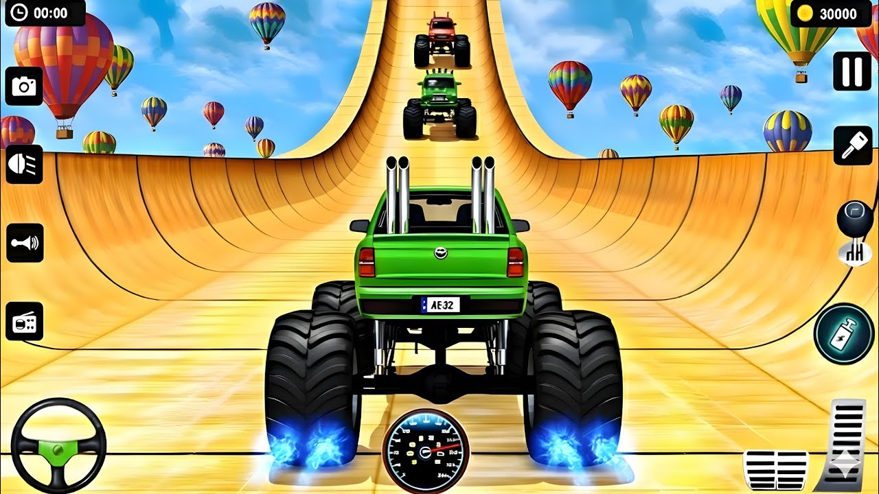Mega Ramp Monster Car Racing 3D - Extreme Car Stunts - Android Gameplay