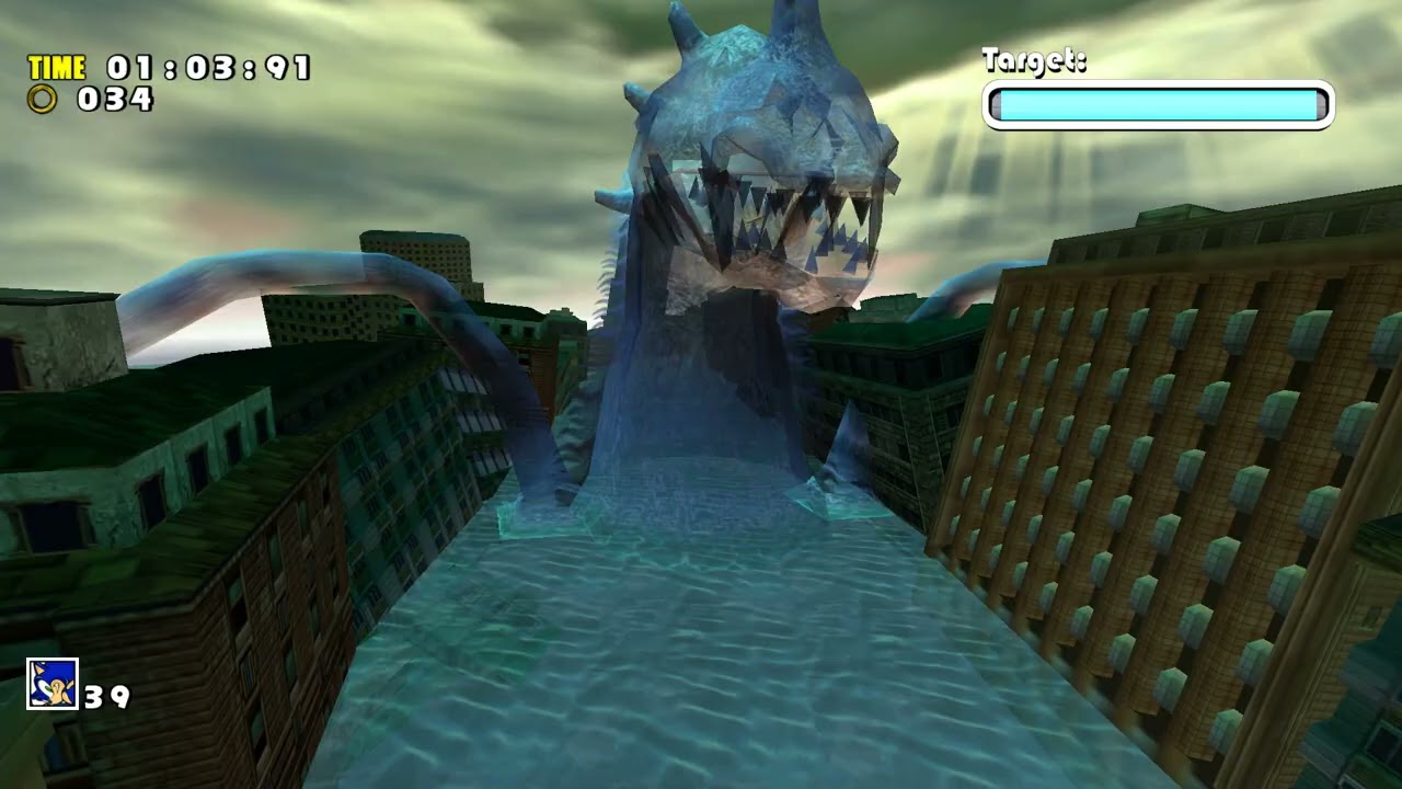 Perfect Chaos but soundtrack changed places (Sonic Adventure)