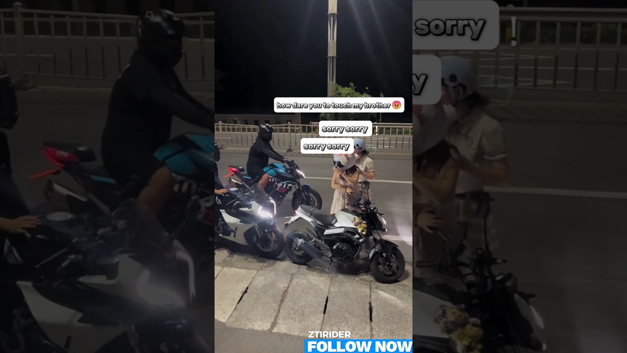 she thought I am alone but look what 🤭🏍️#race #ktm #racelover #duke #biker #wait #motovlog #fyp