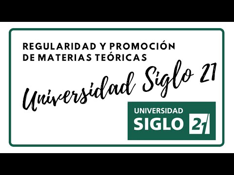 Tutorial Regularidad y Promoción de las Materias Teóricas de la Universidad Siglo 21