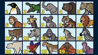 Counting 1 to 20 | Learn to Count Numbers | Learn Names of 20 Animals with Glitter & Googly Eyes