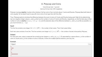 Day 1: A. Polycarp and Coins | Codeforces 800 Rating Problems | Programming for Career
