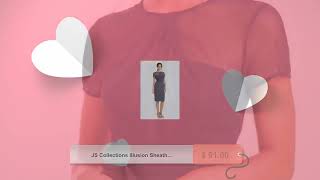 JS Collections Illusion Sheath Dress Cool Gun 12