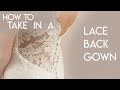 How to Take in Lace Tulle Sheer Back Gown at the Side Seams