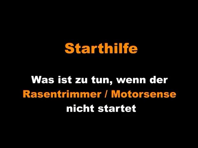 Motorsense springt nicht an » Lösungen & Hilfe - FUXTEC