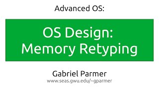 GW AdvOS: User Management of Kernel Memory