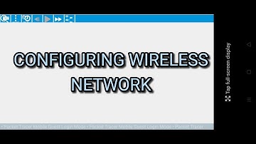 Peer-To-Peer Network and Configuring Wireless Network in Cisco Packet Tracer mobile