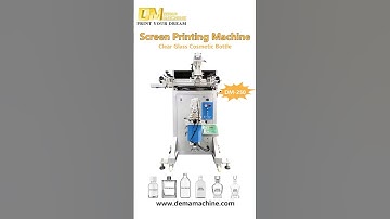 ✨DEMA Semi-Auto Screen Printing Machine for Clear Glass Cosmetic Bottle #