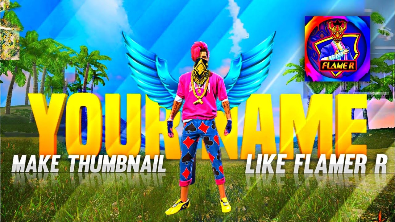 How to edit Thumbnail like Flame R free fire on android | thumbnail tutorial flameR | flamer editing
