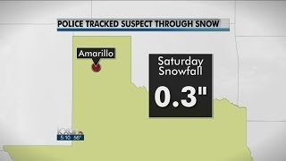 Footprints in snow lead to Texas burglary suspect