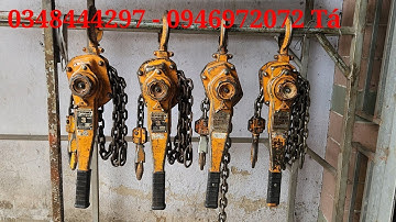 Pa lăng xích lắc tay 3,2 tấn kito nhật bãi đẹp xích trắng zin