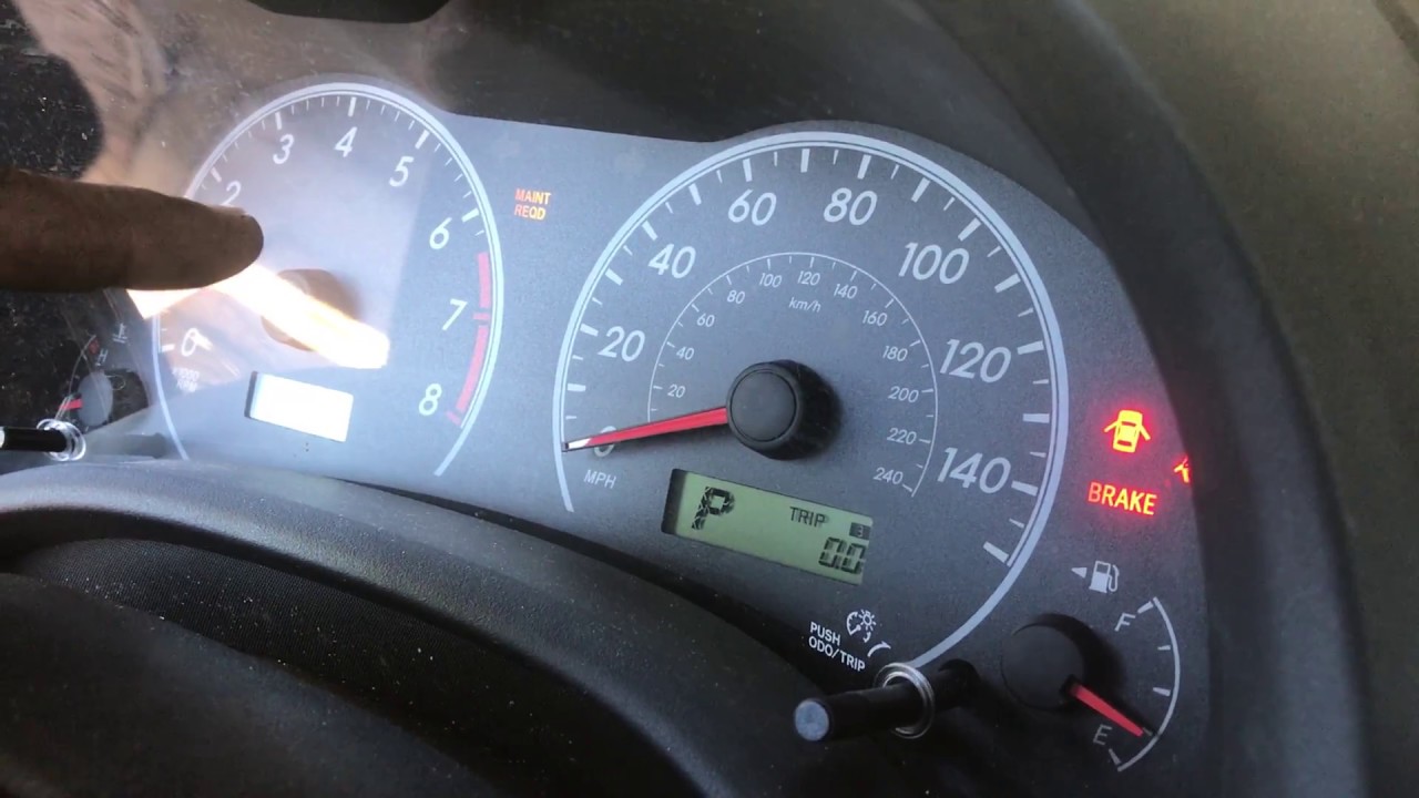 2009 Toyota Corolla Maintenance Required Light Clear, Solved - YouTube