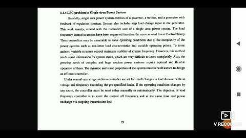 Load frequency control single area system