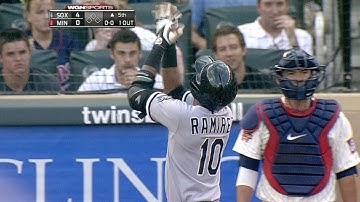 CLE@CWS: Ramirez hits a two-run HR