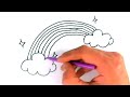 How To Draw Rainbow CLOUD  Drawing For Toddlers Art