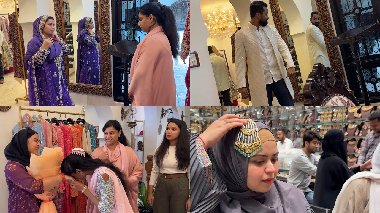 1st anniversary ke liye outfit & jewellery final | Hyderbad se 1st vlog ❤️ | Bridal wear