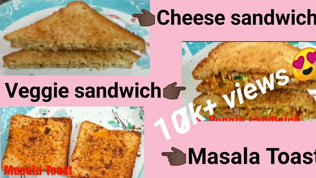 Quick Easy 3 Breakfast Recipes Using Brown Bread Cheese Sandwich