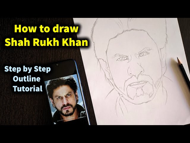 Pencil Drawing Shahrukh Khan | SRK | Realistic drawing @shahrukh786 -  YouTube