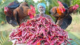 RED COUNTRY CHICKEN CHINTHAMANI RECIPE | Village Spicy Traditional Food | Grandpa Show