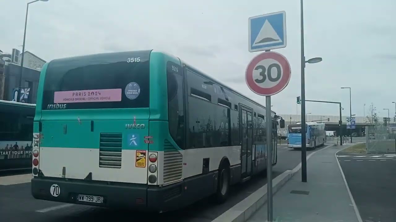 Navette Paralympiques - Citelis Line/Urbanway 12 Hyb./Diesel (RATP) à Pleyel - Village Olympique