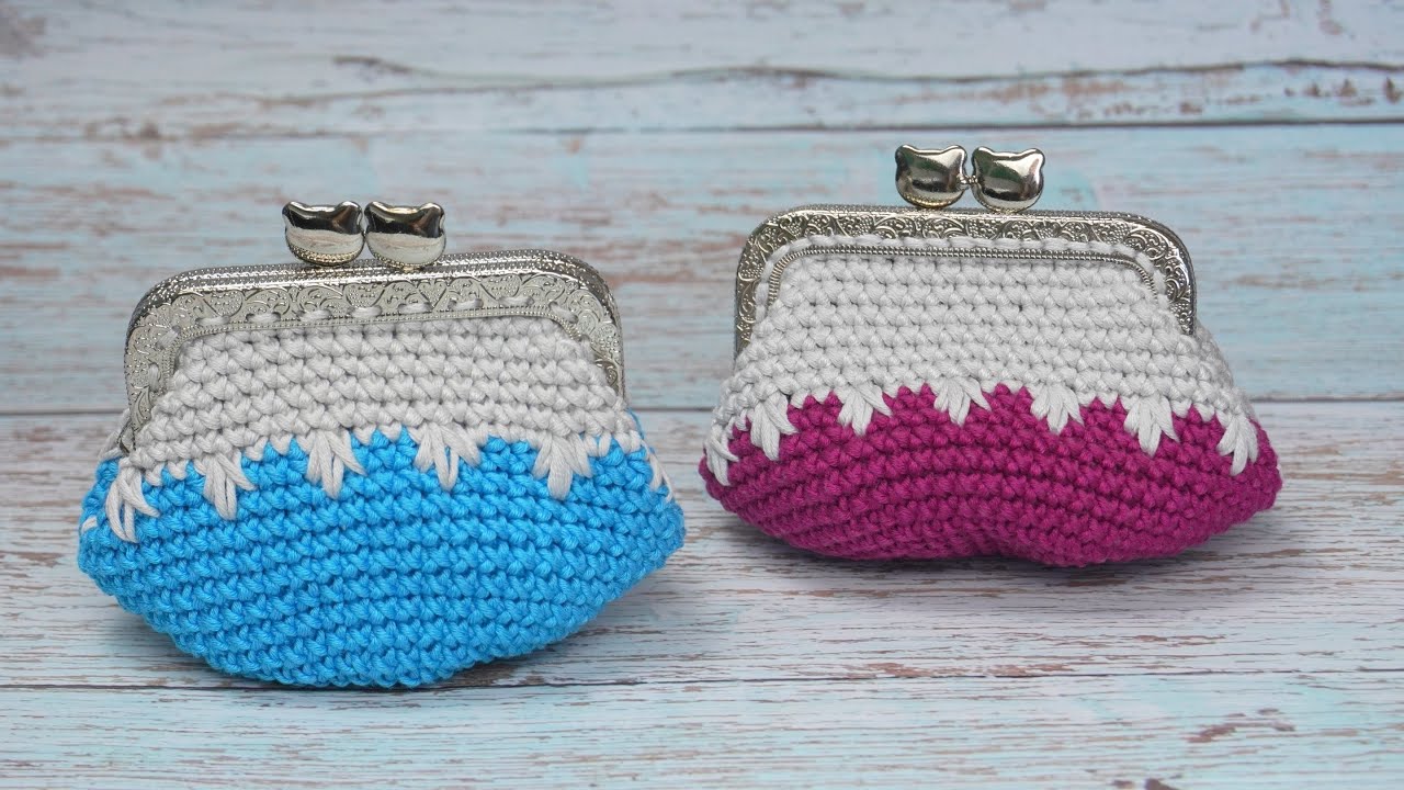 MONEDERO CON LA BOQUILLA CUADRADA REALIZADO CON GANCHILLO