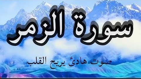 سورة الزمر (كاملة تلاوة هادئة بصوت خاشع  يريح القلب وينسي هموم الحياة)