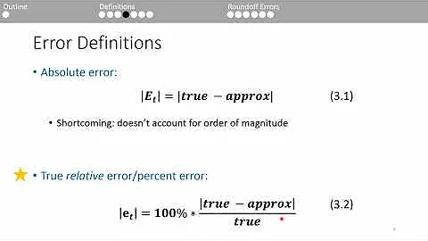 Numerical Methods: Roundoff and Truncation Errors (1/2)