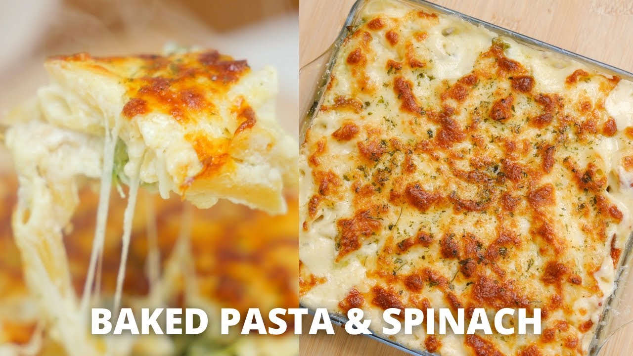 Ide meal prep! BAKED PASTA & SPINACH!