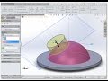 Extruded boss on the sphere - SolidWorks