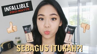 Foundation Terbaru L’OREAL INFALLIBLE 24H MATTE COVER REVIEW | Swatches & Uji