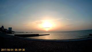 Одесса. Восход солнца. Рассвет над морем. 1.05.2017