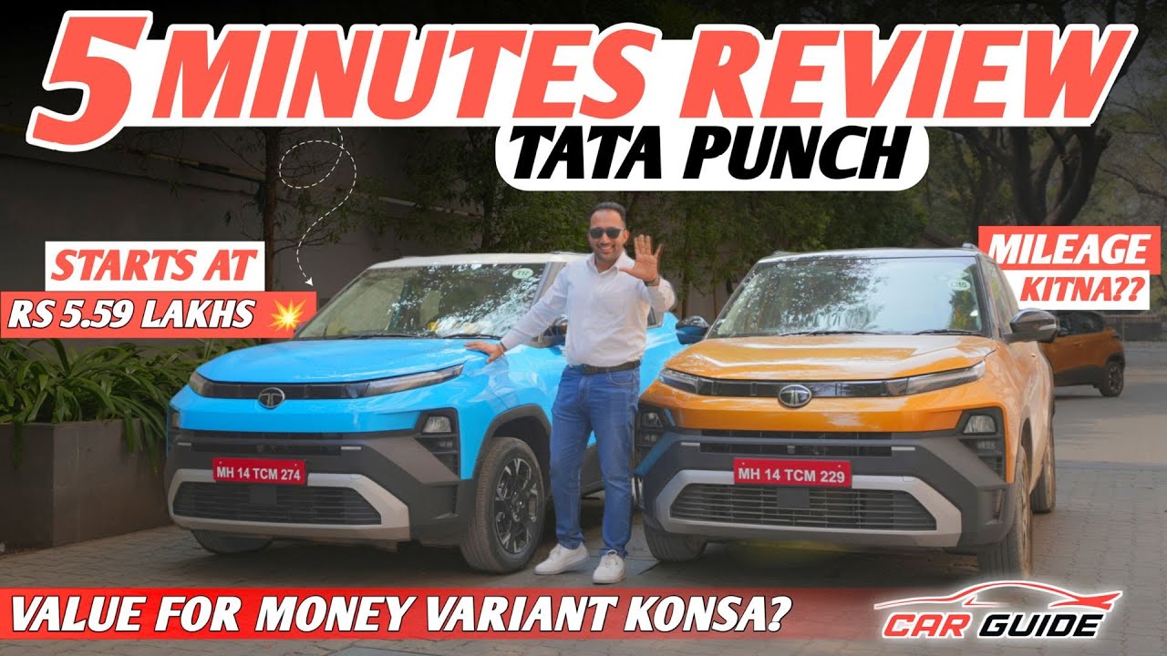 5 Minute Review of Tata Punch Facelift 🔥 Mileage + CNG + AMT 🔥 Best SUV in Rs 5 Lakh ? 🤯