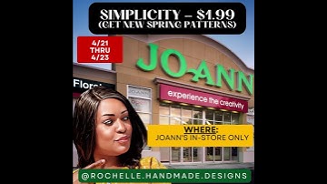 Simplicity Pattern Sale (4/21 - 4/23)