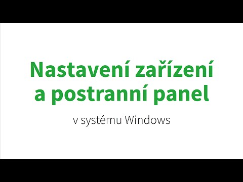 Video: Jak Deaktivovat Postranní Panel