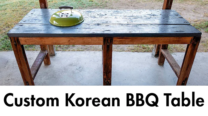 How to Make A Custom Korean BBQ Table with a Weber Smokey Joe #smokeyjoetable #custom #koreanbbq