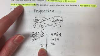 Algebra I STAAR 2019: Question 54: Proportions