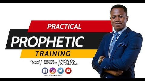 Prophetic Mentorship | Practical Prophetic Training | Prophet David Rauf