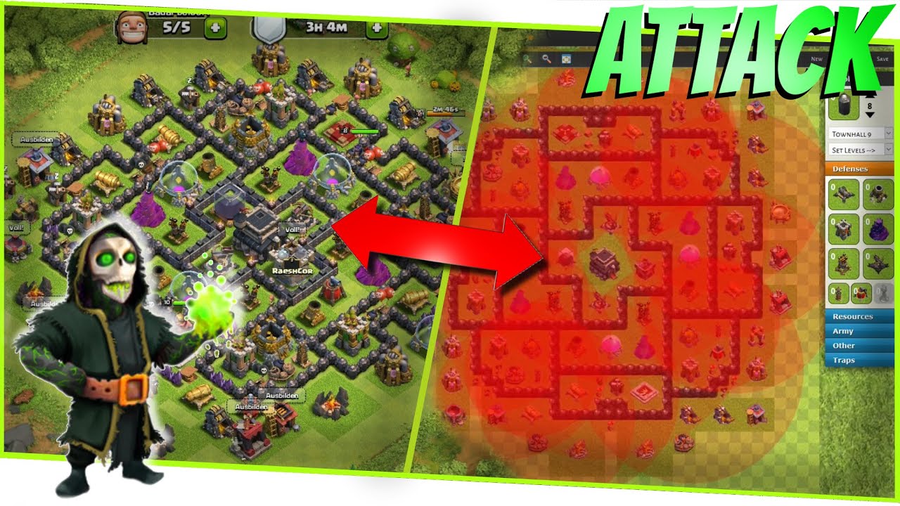 Clash Of Clans Eigenes Dorf Angreifen EIGENEN Dorfaufbau ANGREIFEN!? + SIMULATION | So gehts! ಠ Clash of