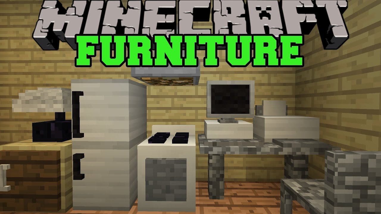 minecraft : eğlenceli mod tanıtımı : furniture mod
