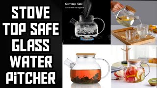 Stove top CnGlass water pitcher | Product review | Slonmall stove top glass teapot @nacreationsusa