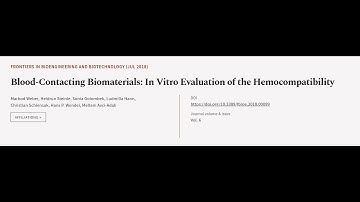 Blood-Contacting Biomaterials: In Vitro Evaluation of the Hemocompatibility | RTCL.TV