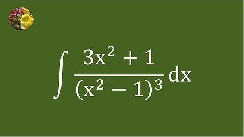 2nd method to evaluate the indefinite integral using basic techniques (Mis-2220A)