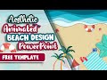 Aesthetic Beach-Themed PPT  Download✨ | ANIMATED SLIDE | POWER POINT | SIMPLE | FREE TEMPLATE