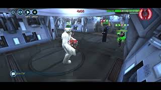Wampa Solo vs SEE, Sidious, Sith Empire Trooper 3v3 SWGOH Grand Arena