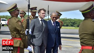Visite du président Macron : L’avion présidentiel, un Airbus A330, foule le sol mauricien