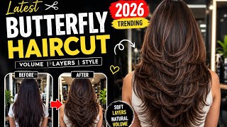 🔥 Latest Butterfly Haircut 2026 ✂️ | Soft Layers & Volume Transformation#viral #trending  screenshot 3