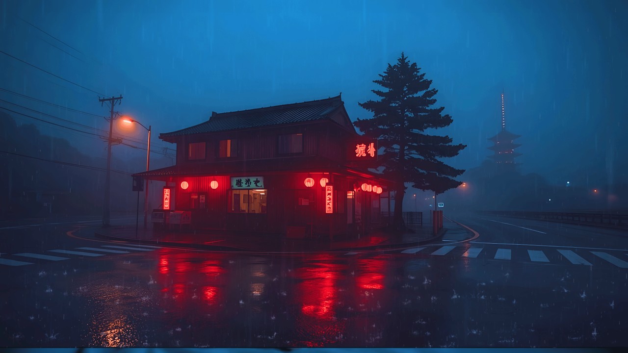 90s Tokyo Streets Lofi 🌙 Nostalgic Night Rain Lofi for Study, Work and Focus