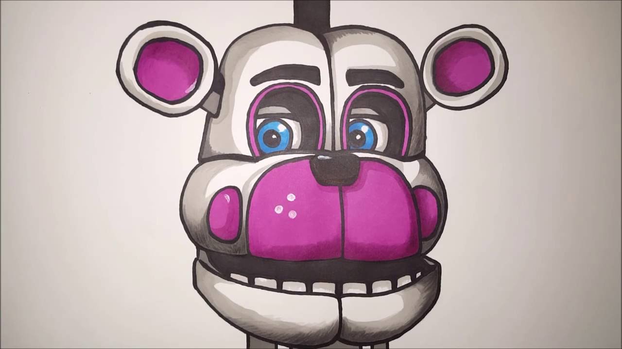 How To Draw Funtime Freddy From Sister Location Step By Step - YouTube